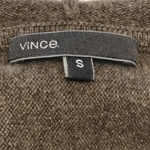 Vince Hooded Short Sleeve Light Gray Sweater